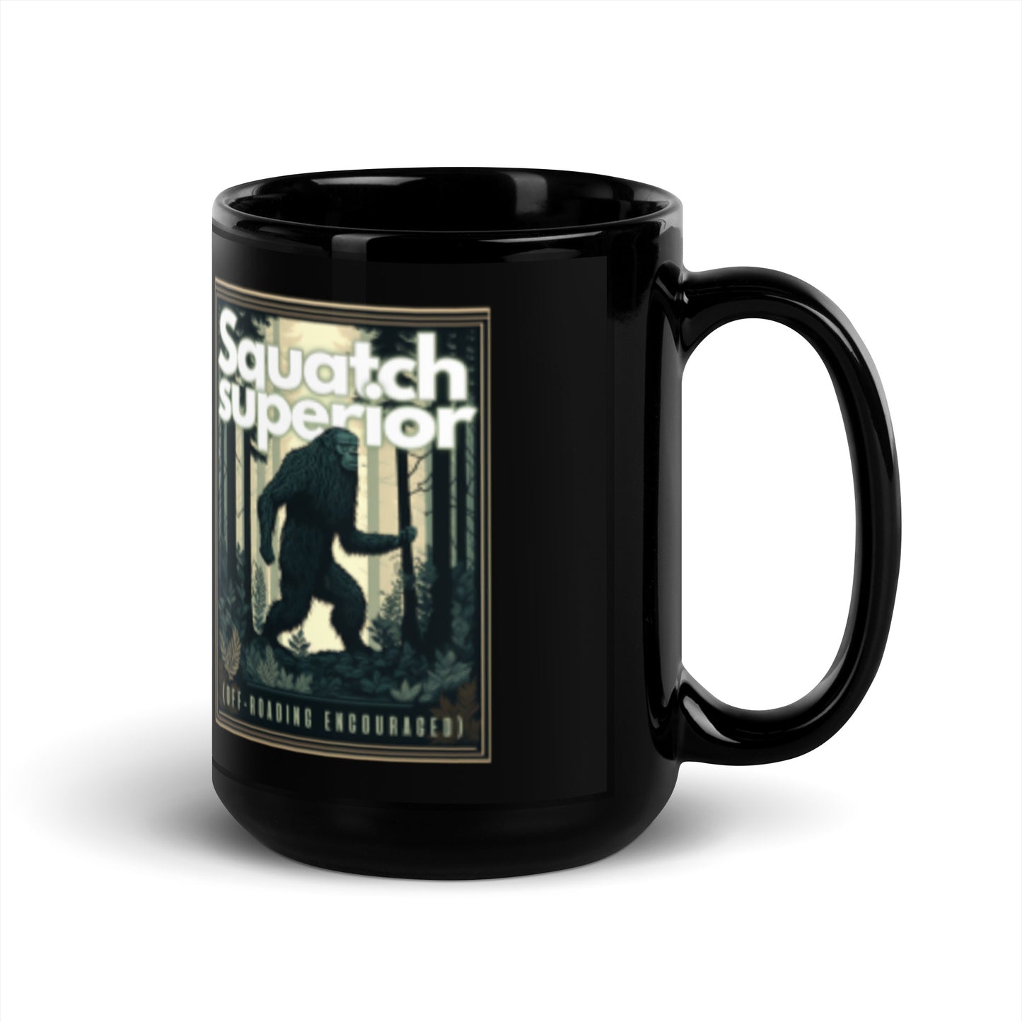 Squatch Superior - Black Glossy Mug