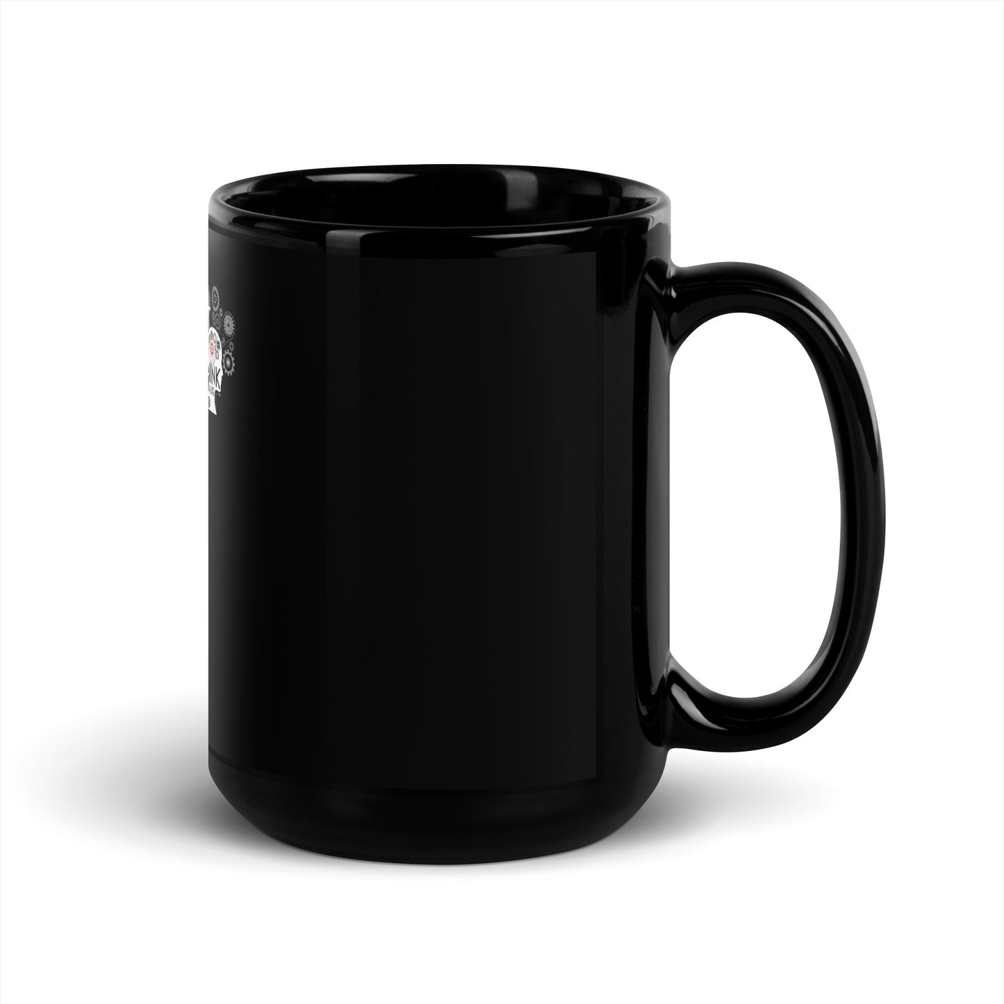 Great Minds Overthink - Black Glossy Mug